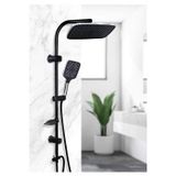 Robot Tepe Dus Seti Takimi Shower Yagmurlama Kare Banyo Masaj Dus Basligi Sistemi Siyah