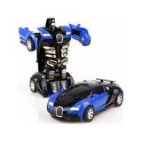 Robota Dönüşen Araba Transformers It Bırak - Bugatti Modeli - Mavi