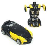 Robota Dönüşen Araba Transformers It Bırak - Bugatti Modeli - Sarı