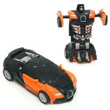 Robota Dönüşen Araba Transformers It Bırak - Bugatti Modeli - Turuncu