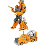 Robota Dönüşen Metal Oyuncak Araba - Çimento Kamyonu