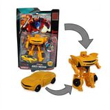 Robota Dönüşen Oyuncak Araba - 10 Cm Sarı