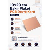 RobotikDepo 10x20 cm Bakır Plaket - PCB Devre Kartı