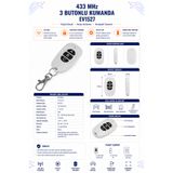RobotikDepo 433 MHz 3 Butonlu Kumanda - EV1527
