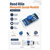 RobotikDepo Reed Röle Manyetik Sensör Modülü - Arduino Uyumlu