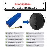 robotyedek Beko RS8034 Uyumlu Batarya 14.4V 5800 mAh Robot Süpürge Pili