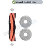 robotyedek Dreame L10S Pro Gen 2 (RLL42SDA) Uyumlu Ana Fırça Mop Seti-3 Parça