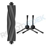 robotyedek Dreame L10S Pro (RLS6L) Uyumlu Yedek Silikon Ana Fırça ve Yan Fırça-3 Parça