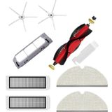 robotyedek Roborock S6/s6 Pure Uyumlu Yedek Fırça Hepa Filtre Mop Fırça Kapağı Seti-9 Parça