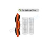Robotyedek Xiaomi Mop Pro Styj02ym Beyaz Uyumlu 3 Parça Yedek Ana Fırça ve Hepa Filtre