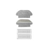 Robotyedek Xiaomi Mop Pro Styj02ym Siyah Uyumlu 4 Parça Yedek Mop ve Hepa Filtre