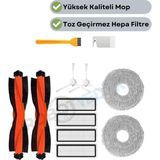 robotyedek Xiaomi S10+ Plus (B105) Uyumlu Yedek Fırça Hepa Filtre Mop Seti-12 Parça