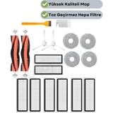 robotyedek Xiaomi S10+ Plus (B105) Uyumlu Yedek Fırça Hepa Filtre Mop Seti-18 Parça