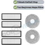 robotyedek Xiaomi S10+ Plus (B105) Uyumlu Yedek Hepa Filtre ve Mop-6 Parça