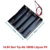 Roboyol Store 18650 4lü Pil Kutusu Seri 4 Adet 14.8V Seri Lityum Lion Batarya Yuvası Mobil Güç Kaynağı Powerbank