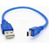 Roboyol Store 30CM Mini USB Kablo Mavi 480 Mbps USB 2.0 Hot Swap