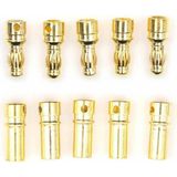 Roboyol Store 5 Çift 3.5mm Altın Kaplama Banana Dişi Erkek Soket 40A Pil Batarya Lion Bullet Plug