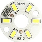 Roboyol Store 5730 5V 3W 31MM Beyaz LED Modül Aluminyum Pcb 6 LED Lamba Aydınlatma Işık
