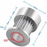 Roboyol Store Gt2 16 Diş Alüminyum Kasnak 5mm Delik Çapı 6mm Kayış Zamanlayıcı Doğrusal Haraket Pozisyonlayıcı