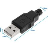 Roboyol Store Kutulu USB Type A Erkek Soket USB 2.0 4 Pin Plastik Kapak Dıy Tip Elektronik Cihaz USB