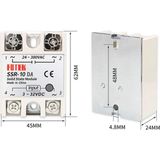 Roboyol Store SSR-10DA Ssr Röle 10A Ac 24-380V Tek Fazlı Solid State Röle Elektronik Anahtar
