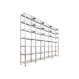 Roburack® Her Bölme 100 kg Taşır 7 Katlı 4 Lü Bitişik Çelik Galvaniz Arşiv Rafı Depo Rafı Kiler Rafı 43X93X200 DX51KALITE