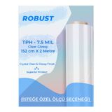 ROBUST 152 cm x 2 Metre | TPH PVC Şeffaf Boya Koruma Filmi | 190 MİKRON | (Özel Kesim Seçeneği)