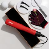 Robx Airflow Islak ve Kuru Hava Üflemeli Saç Düzleştirici Kırmızı | Sıcak & Soğuk Hava Üfleme, LCD Ekran, 2 Yıl Garanti, Pembe Tasarım, Tek Cihaz Çözümü