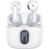 Robx S-30 Bluetooth Kulaklık IOS-ANDROİD ENC Ortam Sesi Azaltma 4 Mikrofonlu 5.3 IPX6 Su geçirmez - Beyaz