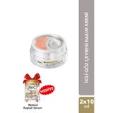 Roc Retinol Kapsül Serum Hediyeli Retinol + Peptit İçeren İkili Göz Çevresi Bakım Kremi 20 ml