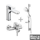 Roca L20 Lavabo + Banyo Bataryası Ve Aurea Sürgülü Duş Takımı Seti - Krom A5da509c0k