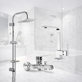 Roccia Armatür Krom Robot Krom Kare Lavabo Krom Kare Banyo Bataryası 3 Lü Set