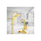 RocciArmatur Gold Banyo Seti - Duş Robotu, Banyo Bataryası, Lavabo Bataryası 3'lü set Duş sitem