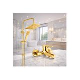 RocciArmatur Gold Robot Duş Seti Ve Banyo Bataryası Musluğu Çeşmesi Garantili Yerli Üretim