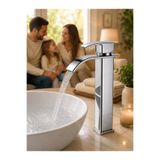 RocciArmatur Krom Şelale Lavabo bataryası Uzun Çanak Lavabo musluğu modern çift Su girişli