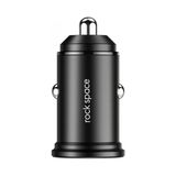 Rock C304 24W 4.8A Çift USB Siyah Space Hızlı Araç Şarj Cihazı
