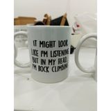 Rock Climbing Kupa - Tırmanma Sporu Komik Seramik Bardak Sporcu Hediyesi 325ml
