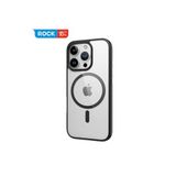 Rock iPhone 16 Pro ile Uyumlu Guard Serisi Silikon Kılıf, Siyah