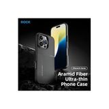 Rock iPhone 16 Pro ile Uyumlu Ultra İnce Aramid Fiber Kılıf, Siyah