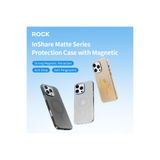 Rock iPhone 16 Pro Max ile Uyumlu Matte MagSafe Silikon Kılıf, Titanyum Gri