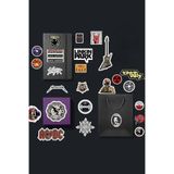 Rock Metal sticker paketi/bullet journal defter çıkartma ajanda laptop etiket 2