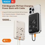 Rock P28 10.000 Mah 20W Magsafe Kablosuz Powerbank ( Dijital Gösterge ) - Siyah