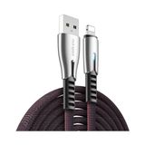 Rock Space M2 ZN-Alloy 120 cm Lightning Siyah Hızlı Şarj ve Data Kablosu