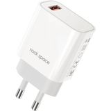 Rock T48 Space Single 18 W Qc 3.0 Beyaz Mini Seyahat Şarj Cihazı