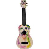 Rock Viper Hawiian Soprano Köpek Desenli Komposit Ukulele