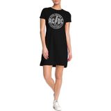 ROCKANDROLL Dairede Acdc Siyah Kısa Kollu Penye T-Shirt Elbise - XS - 000-Siyah