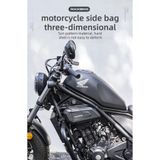 ROCKBROS Motosiklet Sert Gövde Yan Çanta – Karbon Dokulu Darbeye Dayanıklı Şasi Çantası Reflektörlü