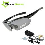 Rockbros Polarize 5 Lensli Taktik Gözlük Seti – Airsoft, Motor, Bisiklet ve Outdoor Spor Gözlüğü - Siyah - Standart