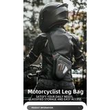 Rockbros Sert Kabuk Reflektörlü Motosiklet Bacak & Göğüs Çantası - Siyah - Mavi - Krom