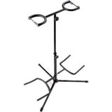 Rocket Music GST02BK Çift Gitar Standı, Siyah - Çok Renkli